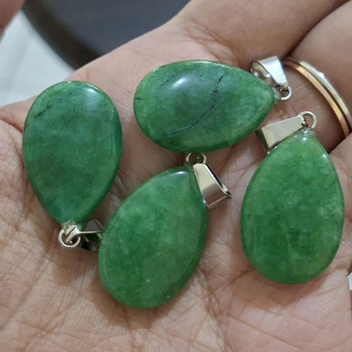 1pc green jade