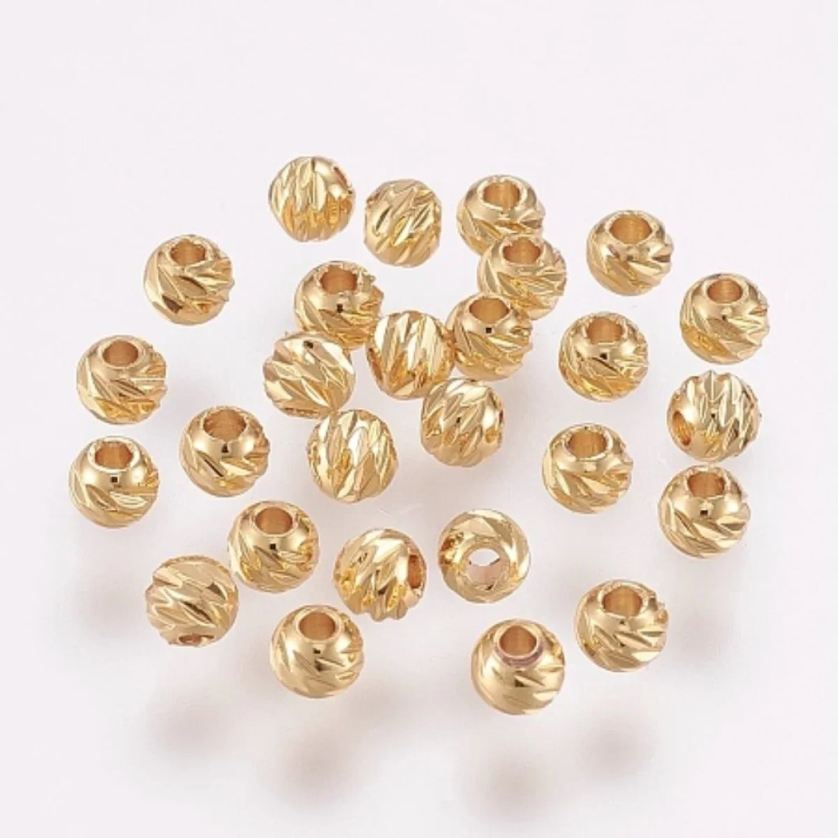 5pcs Gold 3.7mm
