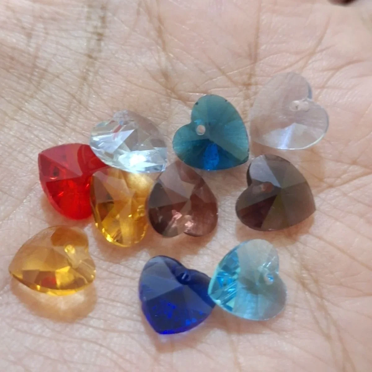 Glass heart pendant