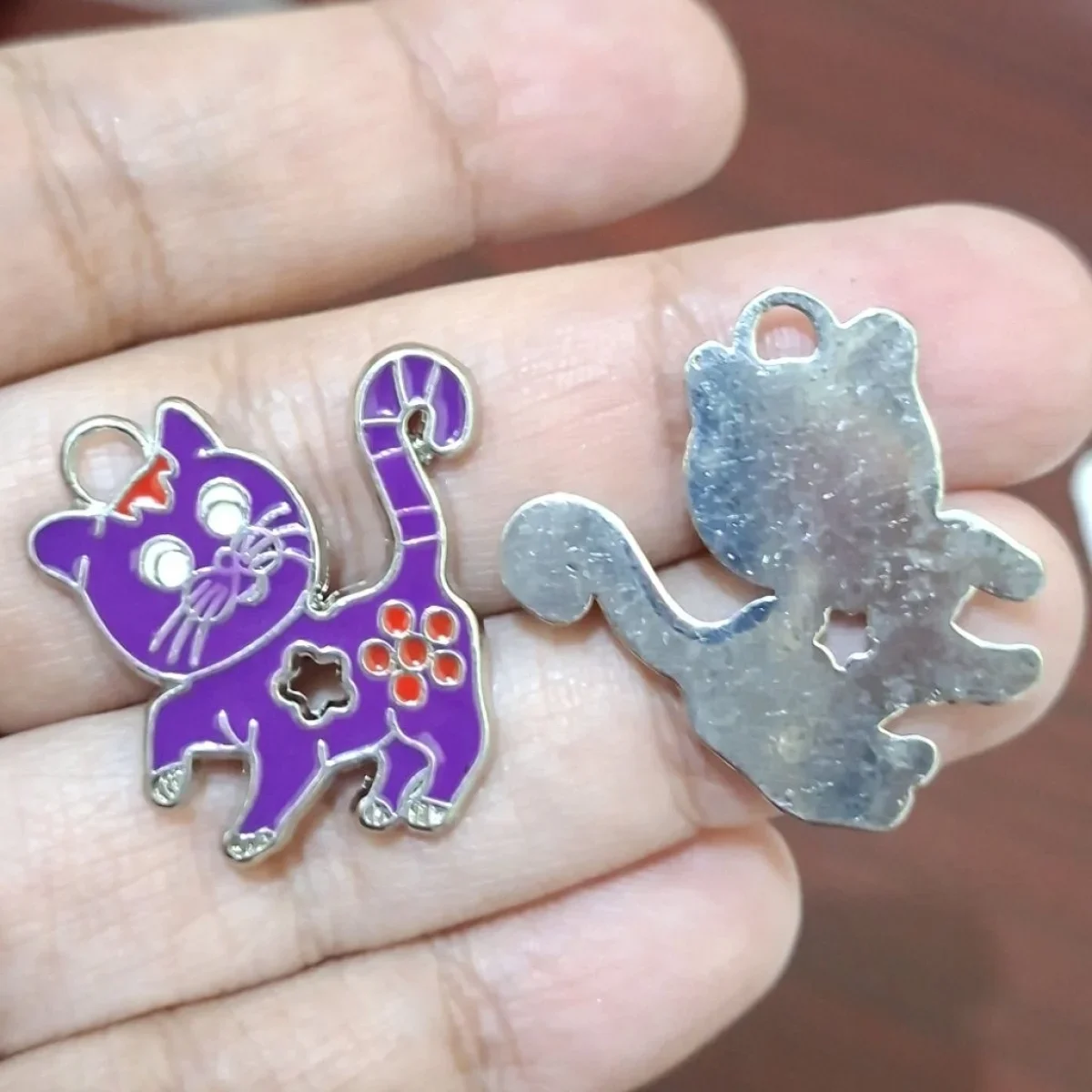 2pcs purple cat