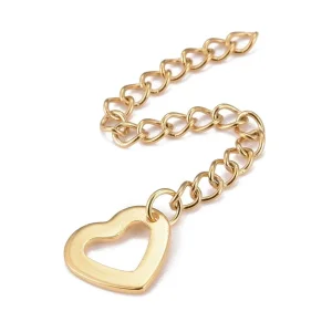 Gold hollow heart