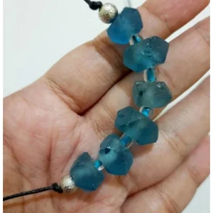 Blue glass beads
