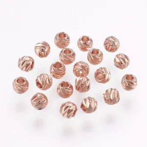 5pcs rosegold 3.7mm