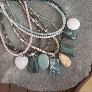 Kalung batu alami buatan tangan | handmade necklace