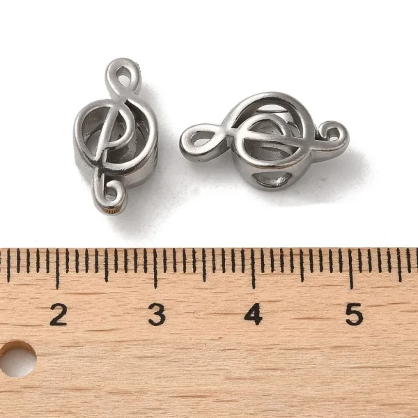 304 stainless steel hollow musical note beads | manik stainless musik note