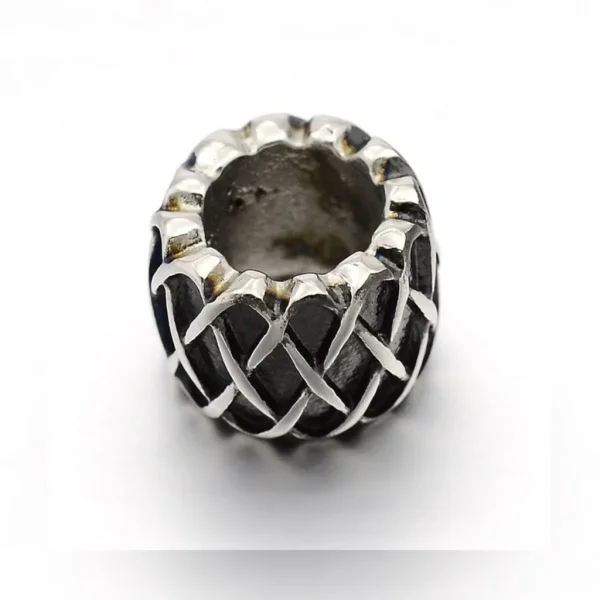 304 stainless steel large hole column beads | manik stainless steel lubang besar
