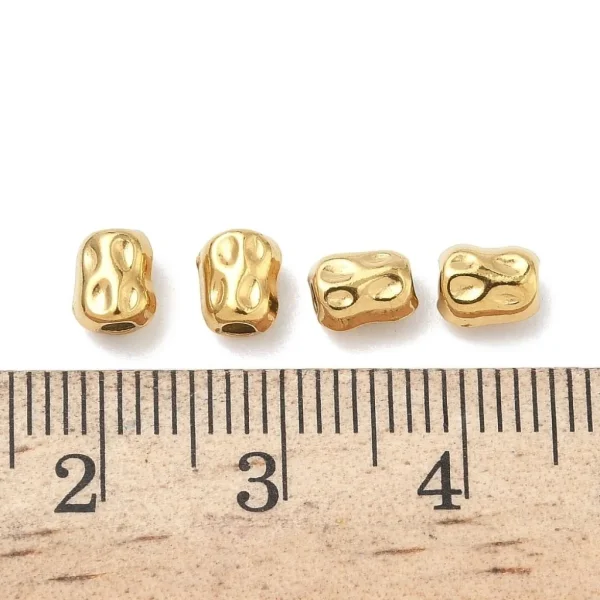 304 stainless steel 18k gold plated column beads | manik stainless lapis emas