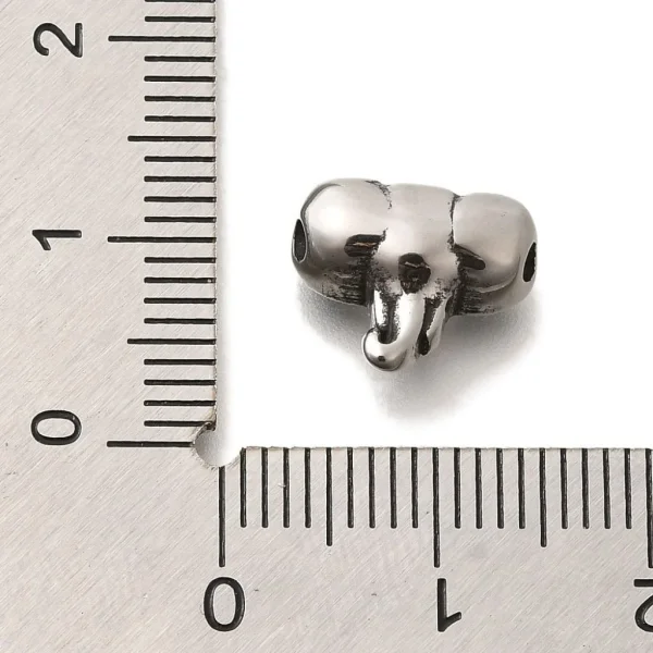 304 stainless steel elephant antique silver beads | manik stainless bentuk gajah