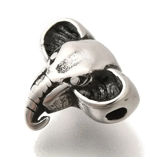 304 stainless steel elephant antique silver beads | manik stainless bentuk gajah