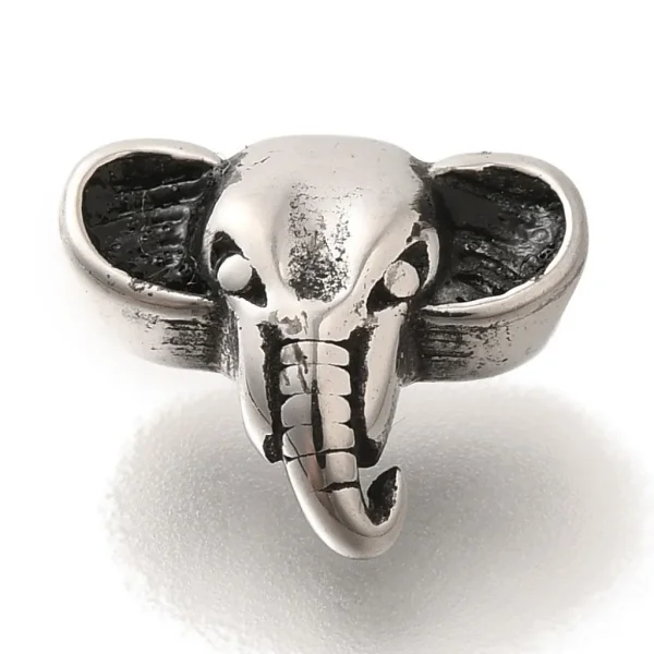 304 stainless steel elephant antique silver beads | manik stainless bentuk gajah