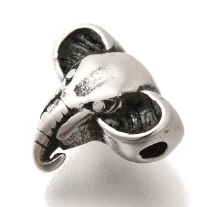 304 stainless steel elephant antique silver beads | manik stainless bentuk gajah