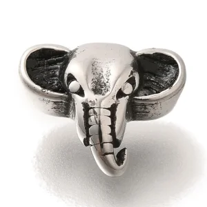 304 stainless steel elephant antique silver beads | manik stainless bentuk gajah