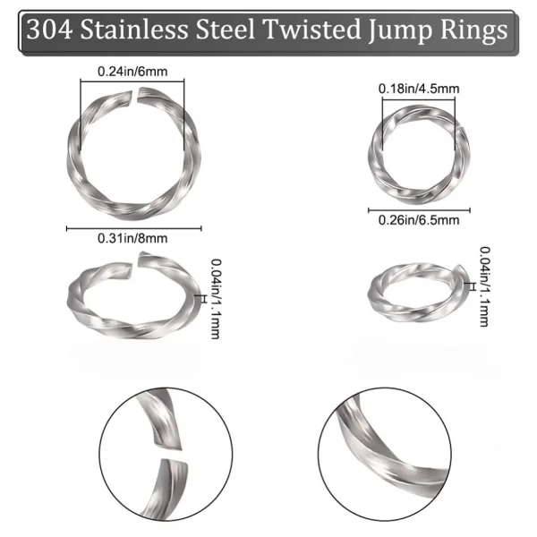 304 stainless steel twisted jump ring | ring O ulir stainless