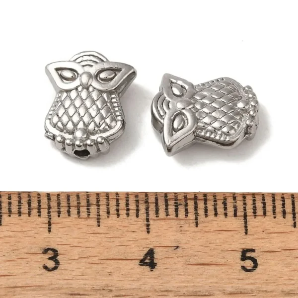 304 stainless steel owl beads | manik stainless Burung hantu