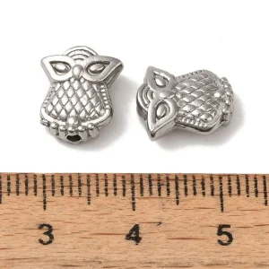 304 stainless steel owl beads | manik stainless Burung hantu