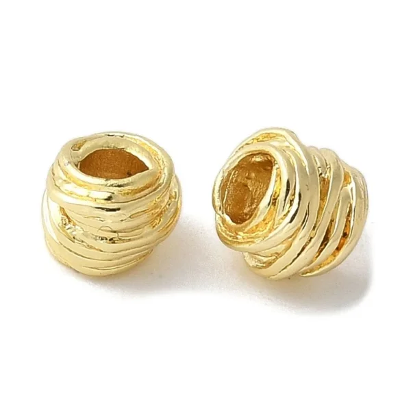 18k gold plated brass column spacer beads | manik tembaga lapis emas