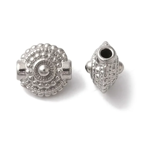 304 stainless steel flat round ethnic model beads