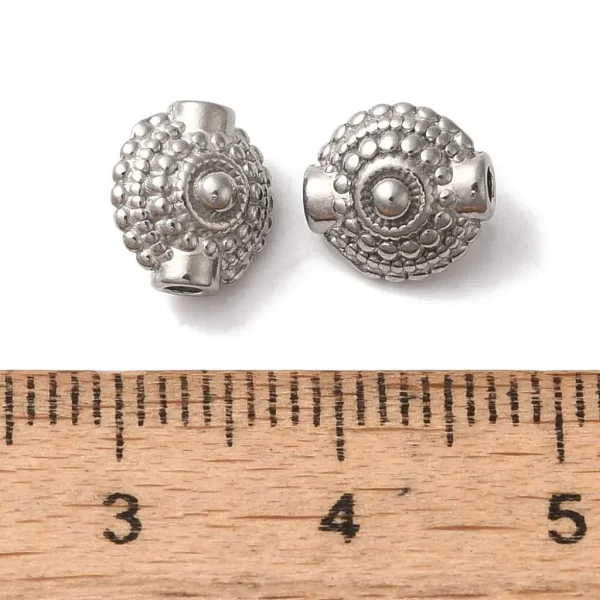 304 stainless steel flat round ethnic model beads