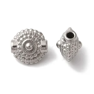 304 stainless steel flat round ethnic model beads