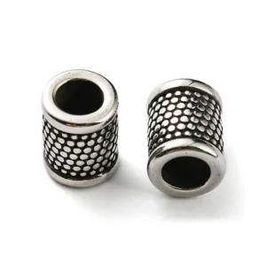 304 stainless steel large hole column barrel beads