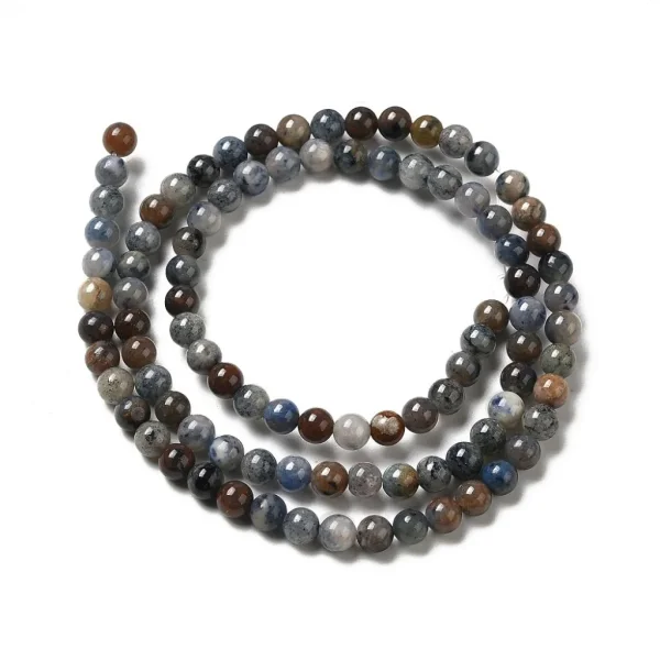 Natural dumortierite quartz round beads