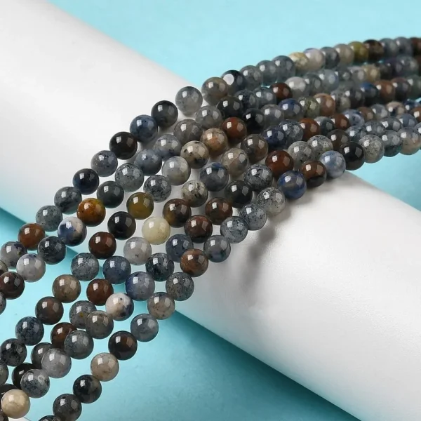 Natural dumortierite quartz round beads