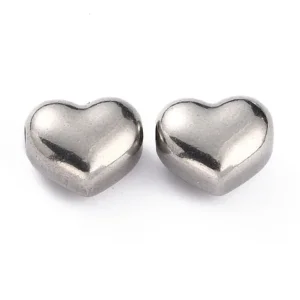304 stainless steel heart beads | manik love warna stainless steel abu abu