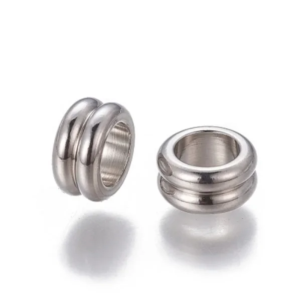 304 Stainless Steel column grooved beads diameter 8mm