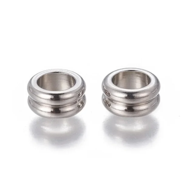 304 Stainless Steel column grooved beads diameter 8mm