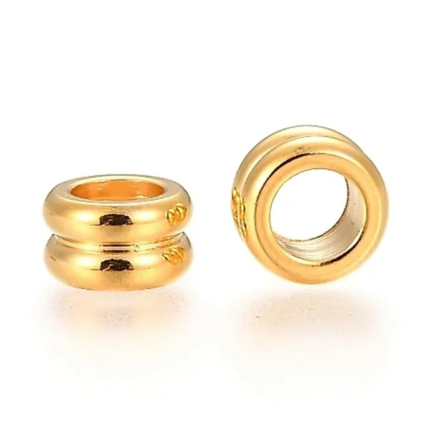 304 Stainless Steel column grooved beads diameter 8mm