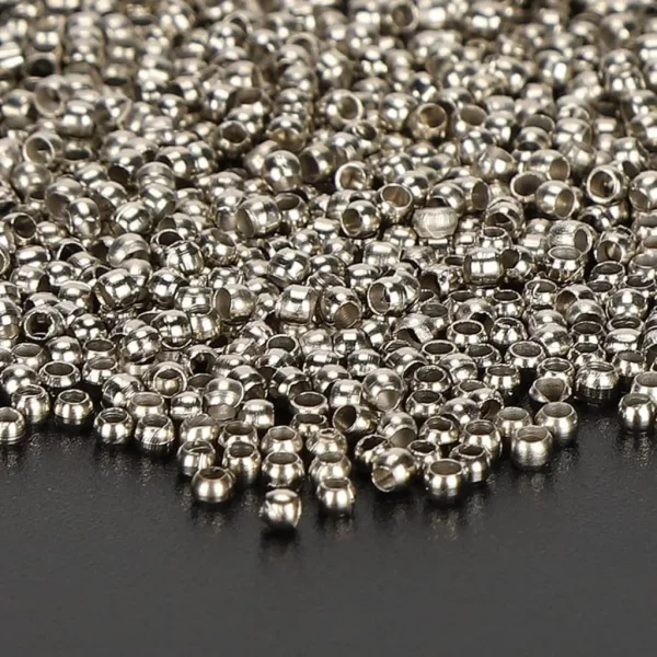 Metal alloy crimp beads stopper beads