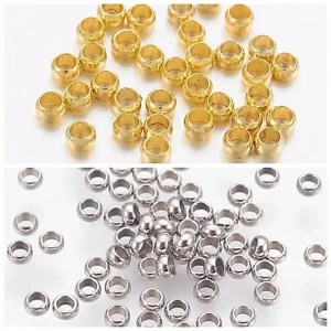 Metal alloy crimp beads stopper beads