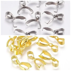 304 stainless steel ice pick pinch bails | cantolan liontin pendant ukuran harap diperhatikan