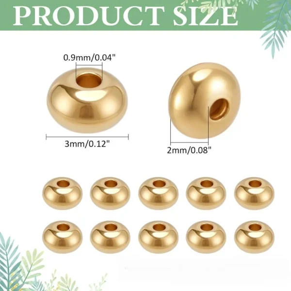 24k gold plated rondelle small beads | manik bentuk rondelle kecil