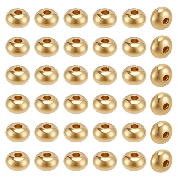 24k gold plated rondelle small beads | manik bentuk rondelle kecil