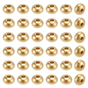 24k gold plated rondelle small beads | manik bentuk rondelle kecil