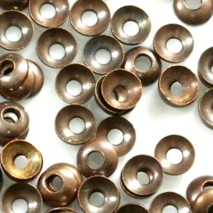 Metal alloy solid brass bead cap | spacer topi manik bahan tebal