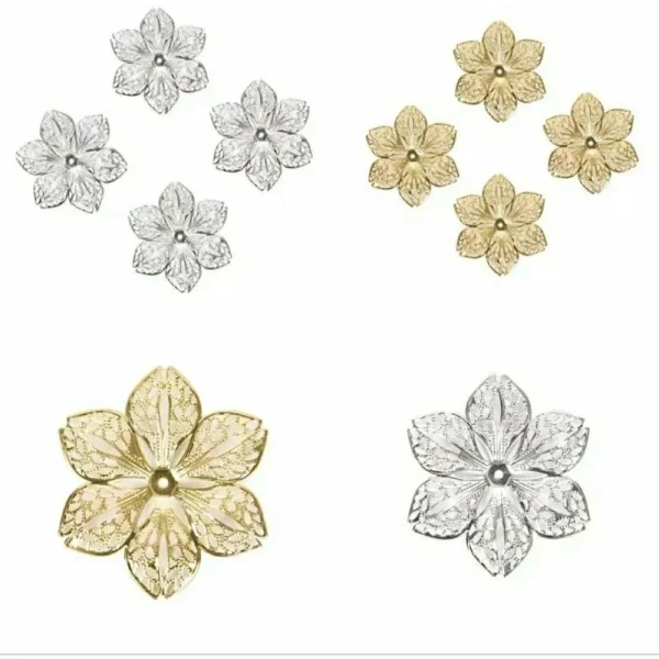 Metal alloy filigree setting brooch | setting bross