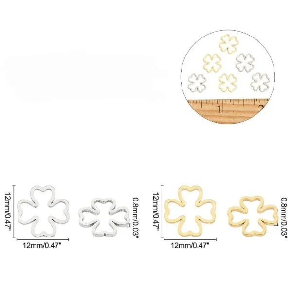 304 stainless steel linking ring clover shape