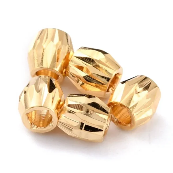 24k gold plated brass bicone | manik bentuk bicone