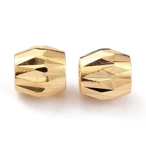 24k gold plated brass bicone | manik bentuk bicone