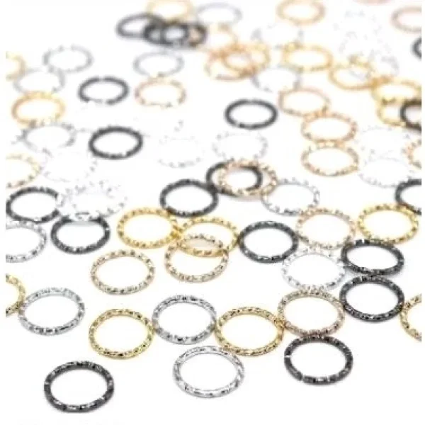Metal alloy brass carved jumpring | ring O motif bahan tembaga kuat