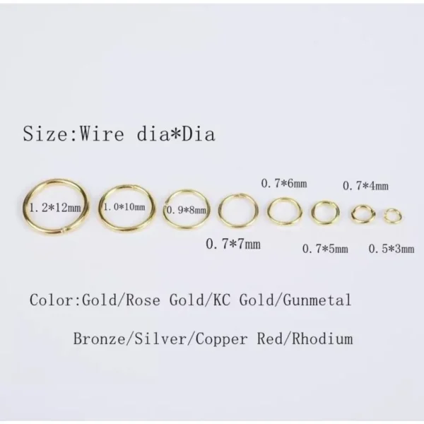 Metal alloy brass open jump ring | ring O konektor
