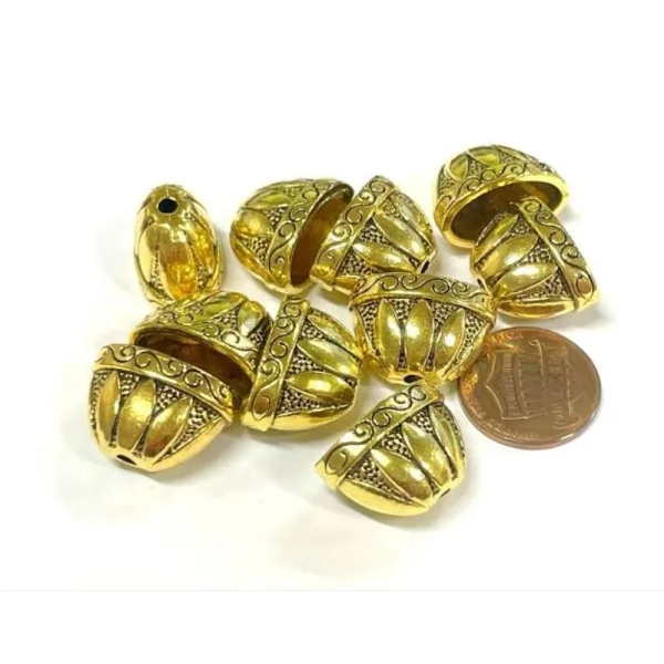 Metal alloy tassel big beads cap | cangkang tassel besar