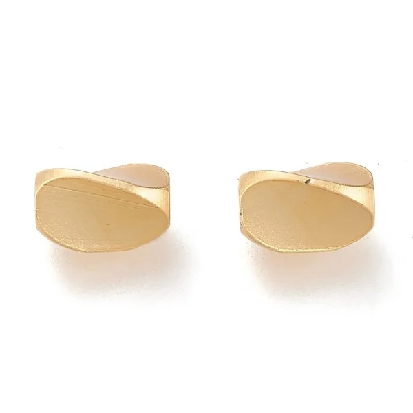 14k gold plated twist finishing matte spacer beads | manik twist emas doff