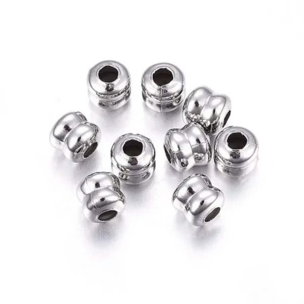 304 stainless steel groove column beads (5 pcs)