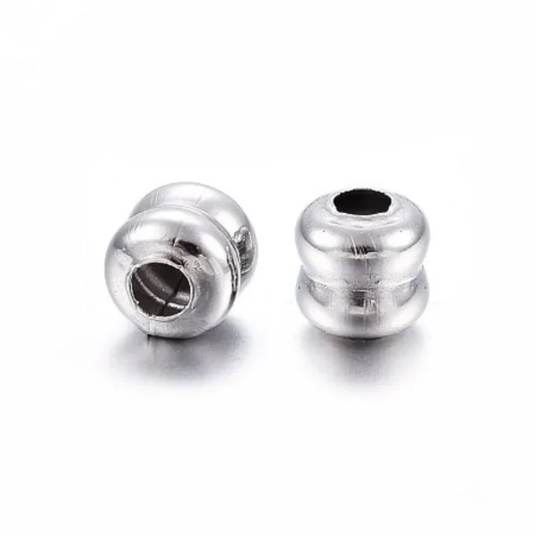 304 stainless steel groove column beads (5 pcs)