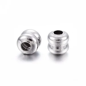304 stainless steel groove column beads (5 pcs)