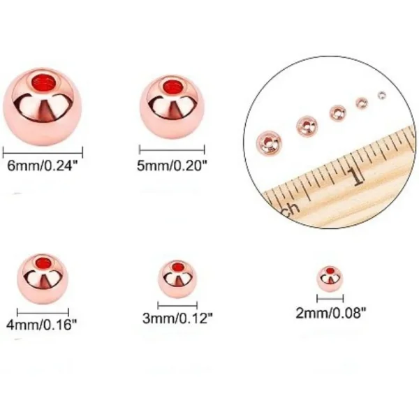 14k rosegold plated round spacer beads