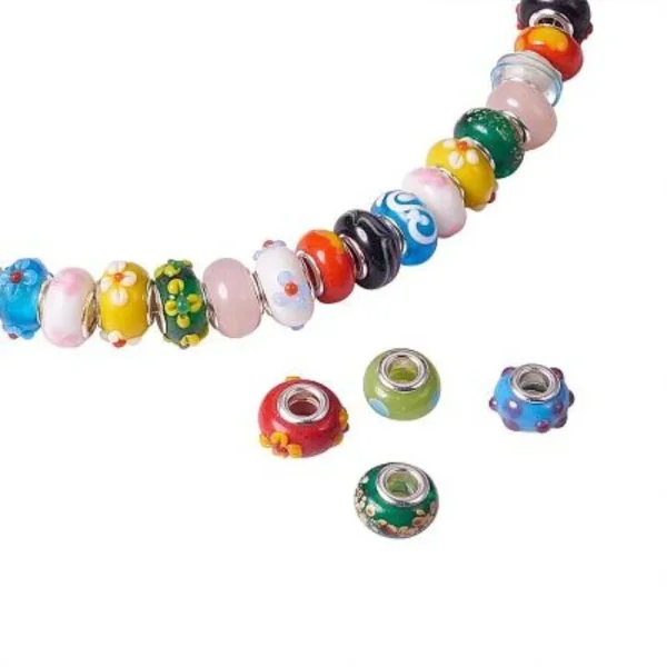 Glass lampwork premium beads mix color and shape | manik kaca lampwork